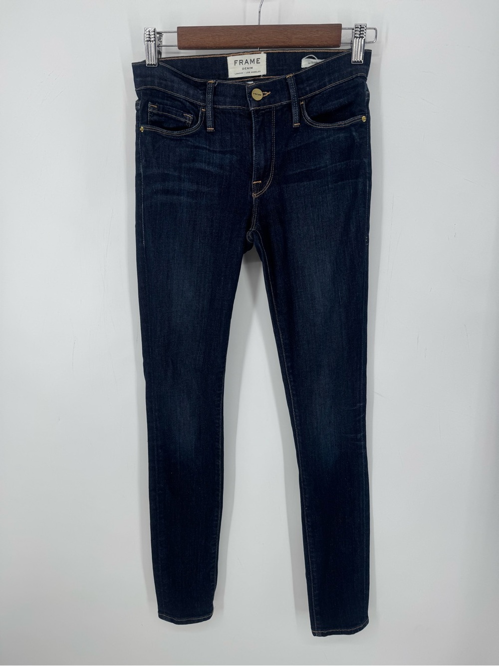 FRAME Le Skinny de Jeanne Dark Wash Denim Quiet Luxury Jeans Women’s Size 27